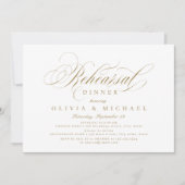 Invitation Soirée de répétition classique or (Devant)