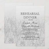 Invitation Soirée de répétition de la forêt de neige d'hiver (Devant / Derrière)
