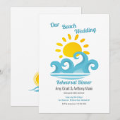 Invitation Soirée de répétition de mariage de plage (Devant / Derrière)