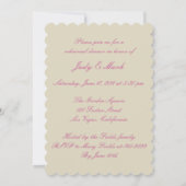 Invitation Soirée de répétition de mariage élégante Invitatio (Dos)