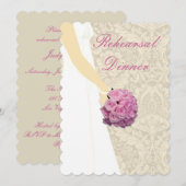 Invitation Soirée de répétition de mariage élégante Invitatio (Devant / Derrière)