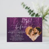 Invitation Soirée De Répétition Des Étincelles Violettes Avan (Debout devant)
