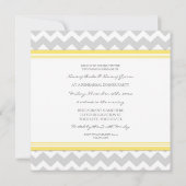 Invitation Soirée de répétition du Chevron gris jaune (Dos)