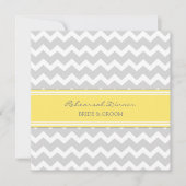 Invitation Soirée de répétition du Chevron gris jaune (Devant)