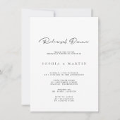 Invitation Soirée de répétition élégante de calligraphie mode (Devant)