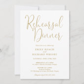 Invitation Soirée de répétition élégante moderne chic or (Devant)