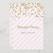 Invitation Soirée de répétition en or rose (Devant / Derrière)