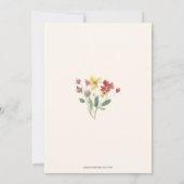 Invitation Soirée de répétition Fleur sauvage Elegant Boho (Dos)