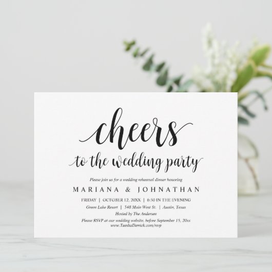 Invitation Soirée de répétition Mariage (Debout devant)