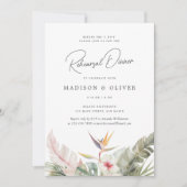 Invitation Soirée de répétition Mariage des plantes tropicale (Devant)