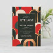Invitation Soirée de retraite Art déco ou dîner (Debout devant)