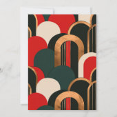 Invitation Soirée de retraite Art déco ou dîner (Dos)