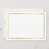 Invitation SOIRÉE DE RETRAITE DÎNER or moderne noir (Dos)