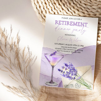 Invitation Soirée de retraite élégante