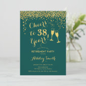 Invitation Soirée de retraite - Emerald Green Gold (Debout devant)