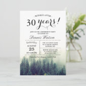 Invitation Soirée de retraite stylish Chic Forest Pine Trees (Debout devant)