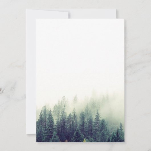 Invitation Soirée de retraite stylish Chic Forest Pine Trees (Dos)