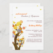 Invitation Soirée de retraite stylish Whimsical Tree (Devant / Derrière)