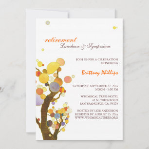 Invitation Soirée de retraite stylish Whimsical Tree