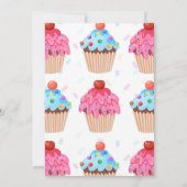 Invitation Soirée de Révélation de genre Cupcake (Dos)