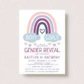 Invitation Soirée de révélation de genre de Little Rainbow