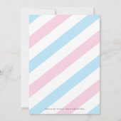 Invitation Soirée de révélation de genre pour bébé rose ou bl (Dos)