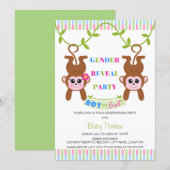 Invitation Soirée de révélation de genre pour un garçon ou un (Devant / Derrière)