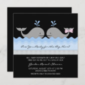 Invitation Soirée de Révélation du genre de la baleine mignon (Devant / Derrière)