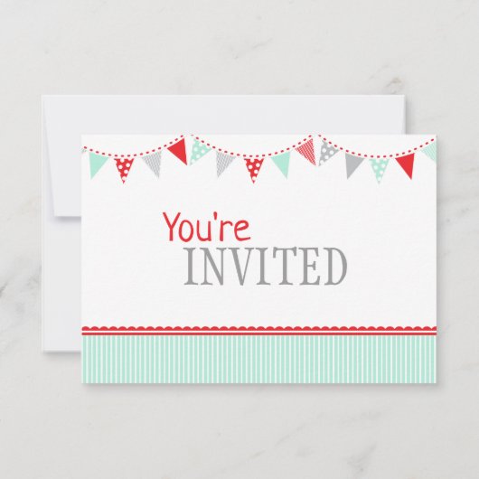 Invitation Soirée de rue distante avec le feu vert rouge (Dos)