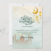 Invitation Soirée de rupture du jeûne à la mosquée Bleu doux (Dos)
