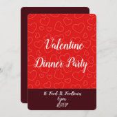 Invitation Soirée de Saint Valentin (Devant / Derrière)