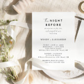 Invitation Soirée De Script Moderne Blanche Avant Le Dîner De