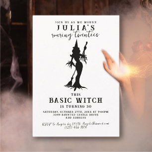 Invitation Soirée de sorcière basique pour un anniversaire Ha