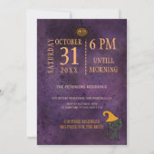 Invitation Soirée de sorcière tendance Halloween aquarelle (Dos)