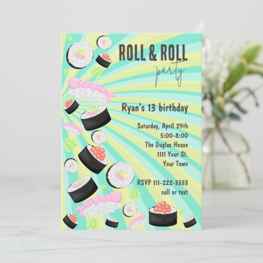 Invitation Soirée de sushi (Debout devant)