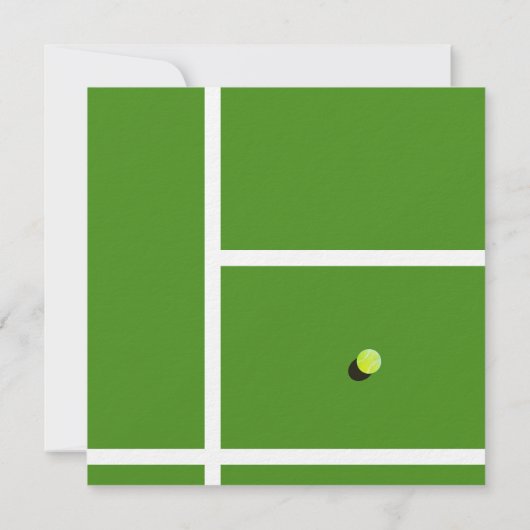 Invitation Soirée de tennis créative (Dos)