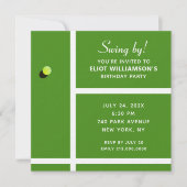 Invitation Soirée de tennis créative (Devant)