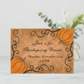 Invitation Soirée de Thanksgiving (Debout devant)