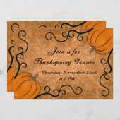 Invitation Soirée de Thanksgiving (Devant / Derrière)