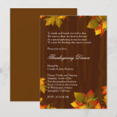 Invitation Soirée de Thanksgiving d'automne (Devant / Derrière)