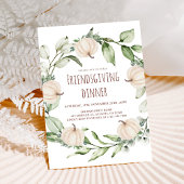 Invitation Soirée de Thanksgiving Elégante Fête d'Action d'Am