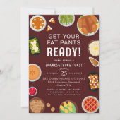 Invitation Soirée de Thanksgiving Fat Pants (Devant)