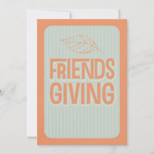 Invitation Soirée de Thanksgiving Friendsgiving (Devant)