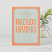 Invitation Soirée de Thanksgiving Friendsgiving (Debout devant)