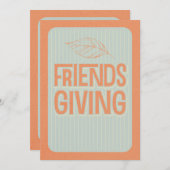 Invitation Soirée de Thanksgiving Friendsgiving (Devant / Derrière)