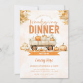 Invitation Soirée de Thanksgiving Friendsgiving Potluck (Devant)