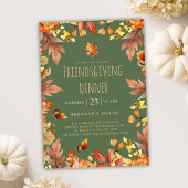 Invitation Soirée de Thanksgiving Russe Friendsgiving Dîner