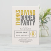 Invitation Soirée de Thanksgiving Russe moderne (Debout devant)