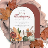 Invitation Soirée de Thanksgiving Rustique