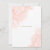 Invitation Soirée de thé à la Fête des mariées rose or (Dos)